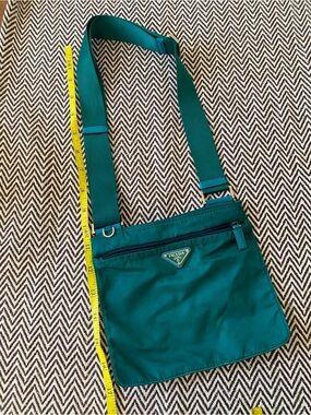 Prada Teal Nylon Vintage Crossbody Bag